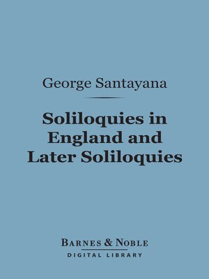 cover image of Soliloquies in England and Later Soliloquies (Barnes & Noble Digital Library)